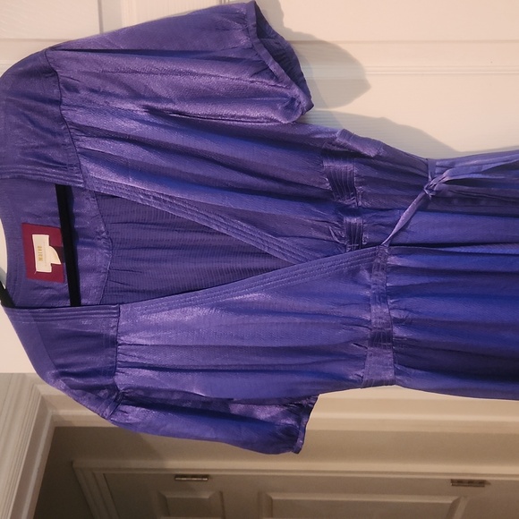 MAEVE by Anthropologie Purple Wrap Dress Sz Large NEW Never Worn, No Tags - Picture 4 of 11
